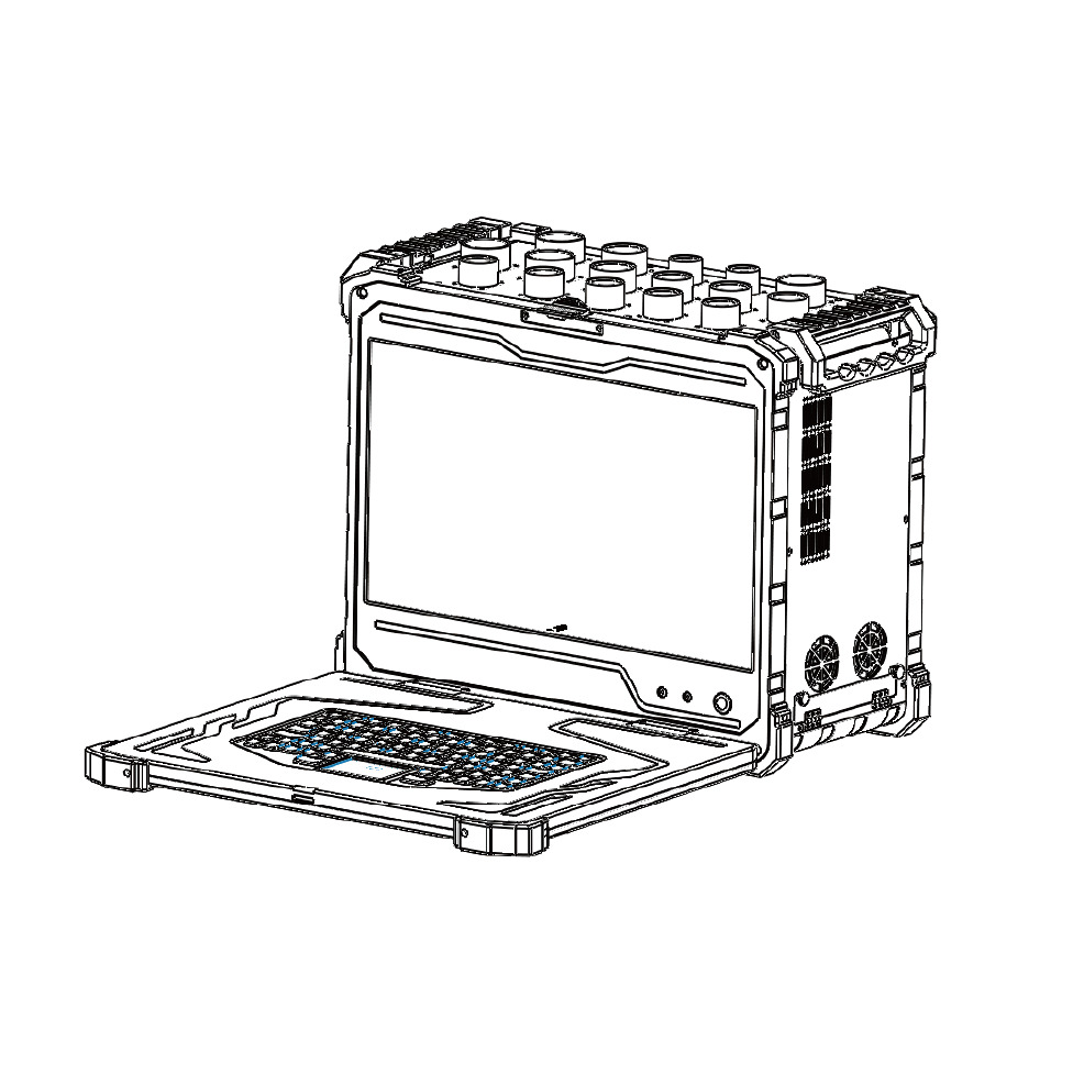 17.3寸 14槽CPCI下翻上插卡加固便携机  CPCI-1713-B