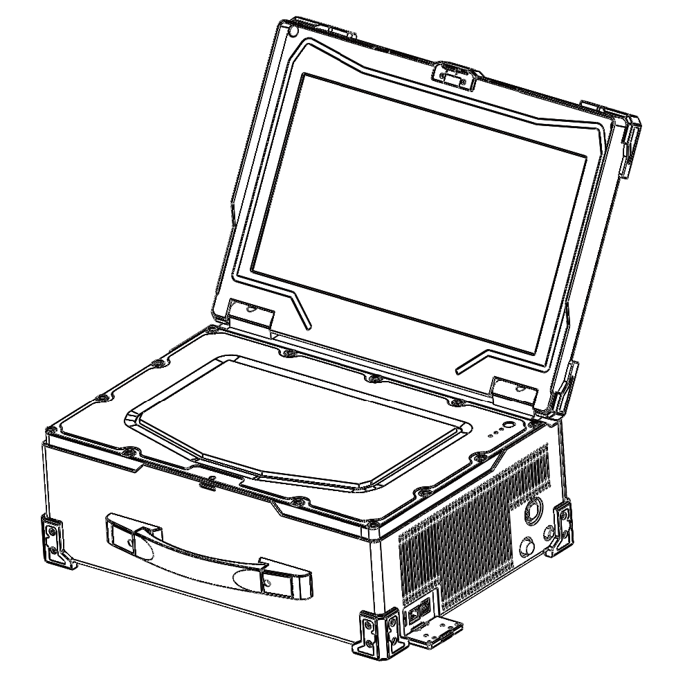 17.3寸 8槽CPCI上翻加固便携机（I7四核）CPCI-S1708