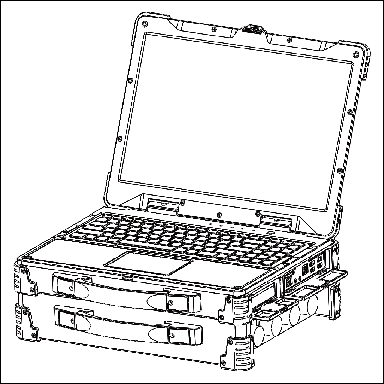 16英寸双层PC104加固便携机PC104-1608
