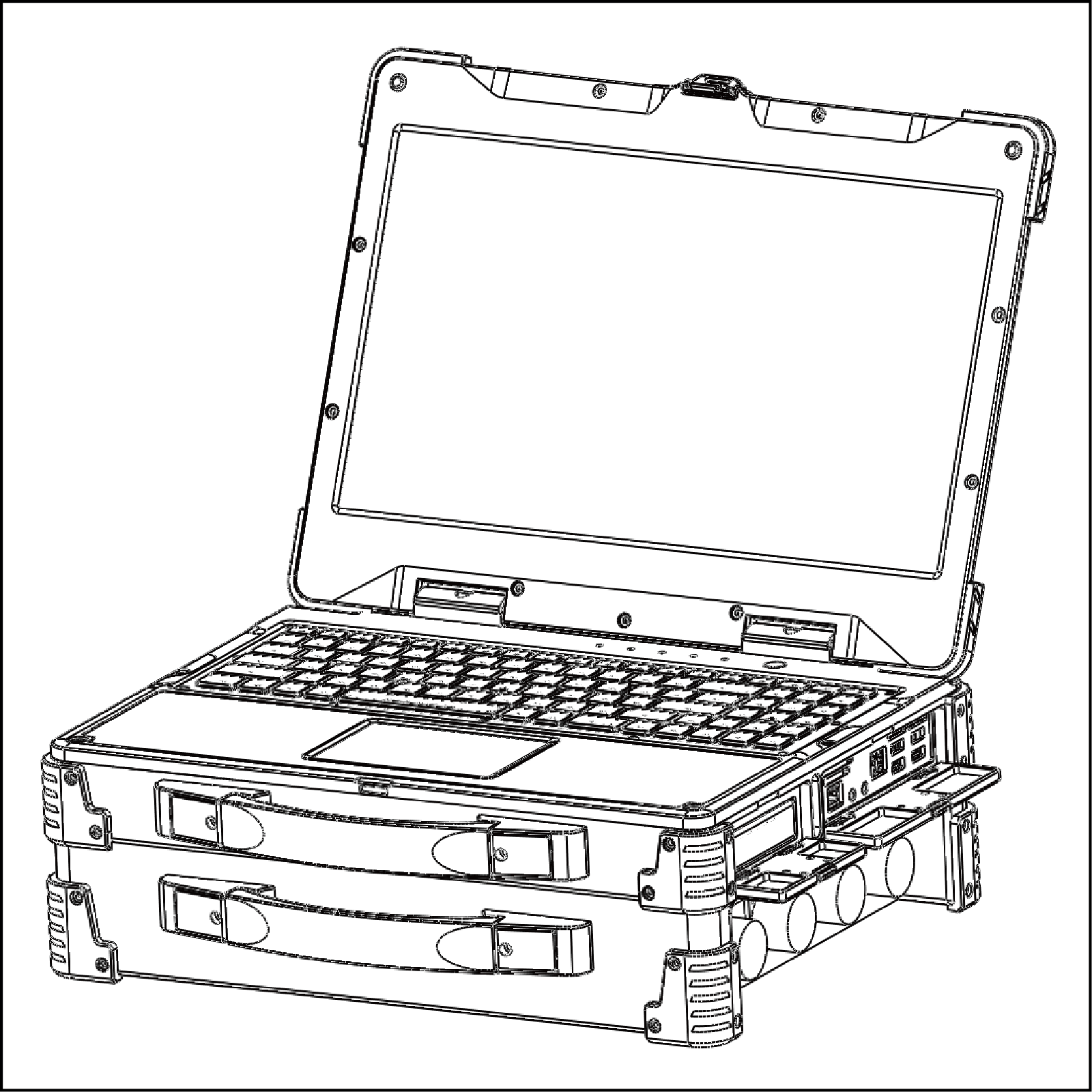 15.6寸 双层PC104加固便携机  PC104-1508